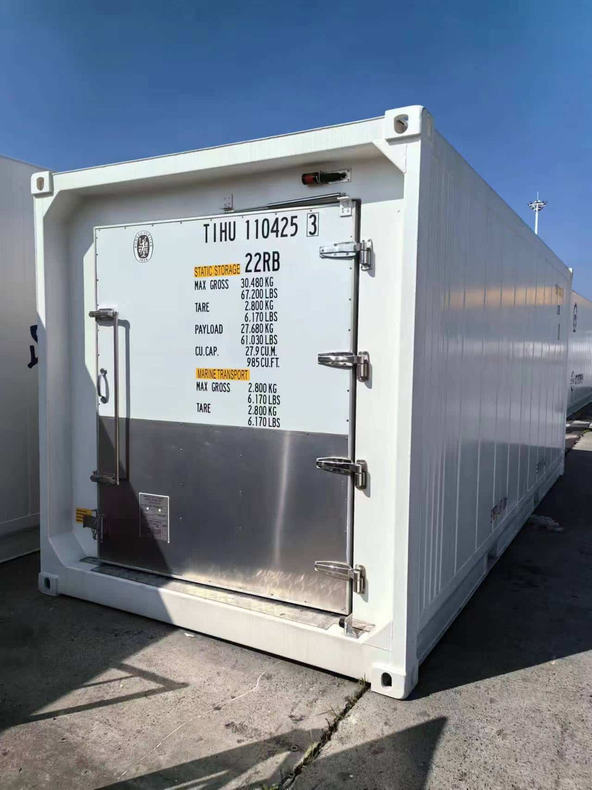 Contenedor Reefer 20′ – Large Butcher Door Carrier PrimeLINE DVT, nuevo