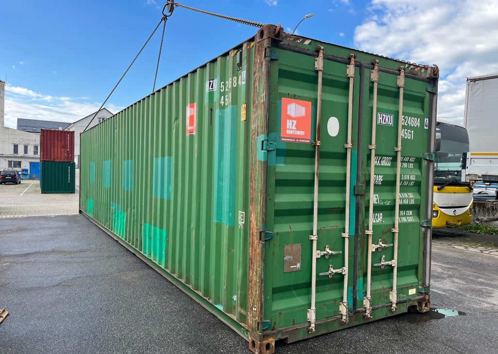 Contenedor marítimo 40’ High Cube usado AS IS – HZKU 524 684-4 Verde