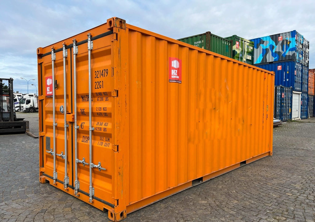Contenedor marítimo 20’ seminuevo – Naranja estándar